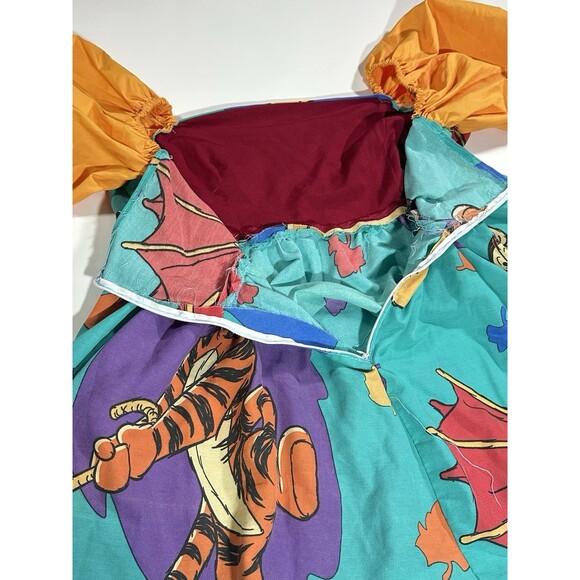 VTG 90s Disney Winnie Pooh Bed Sheets Colorful Dress Puff Sleeve Womens XXL READ - Picture 16 of 16
